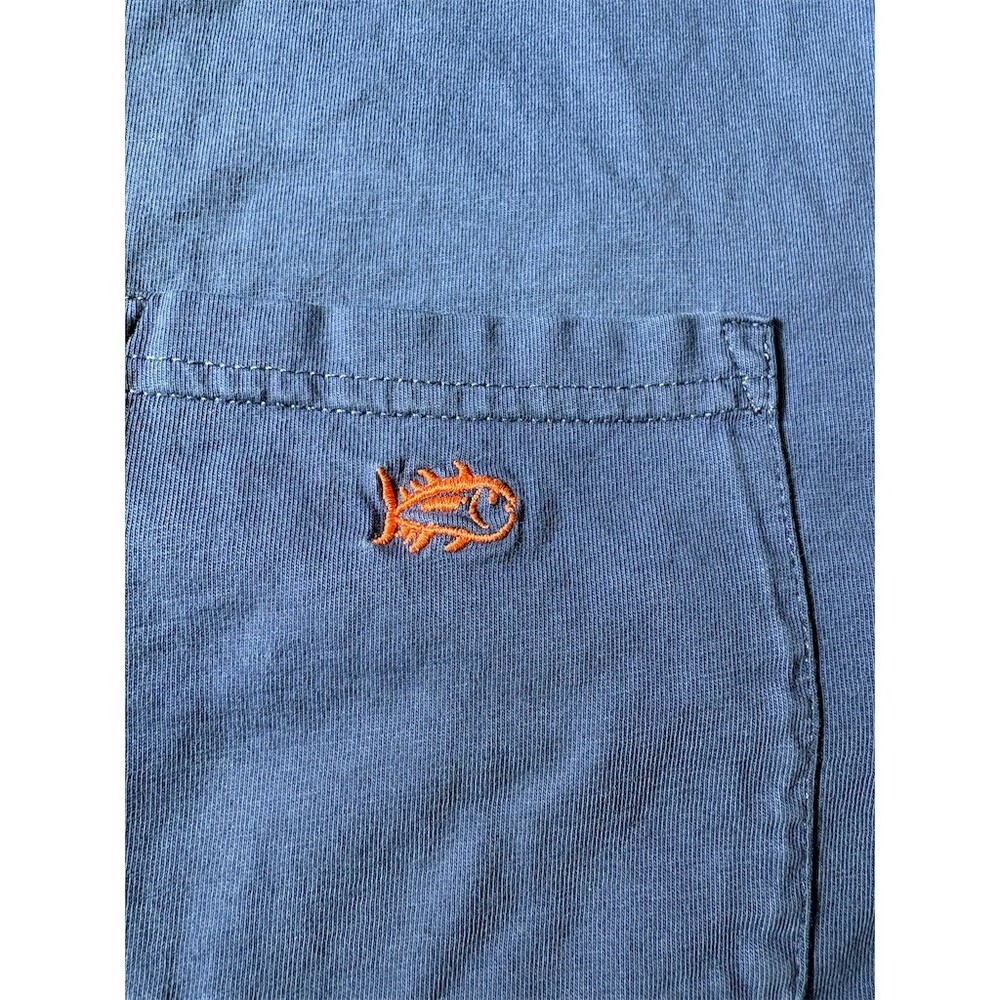 Southern Tide T-Shirt Men's XL Navy Blue Pocket Crew Neck Orange Fish Logo - Picture 5 of 7